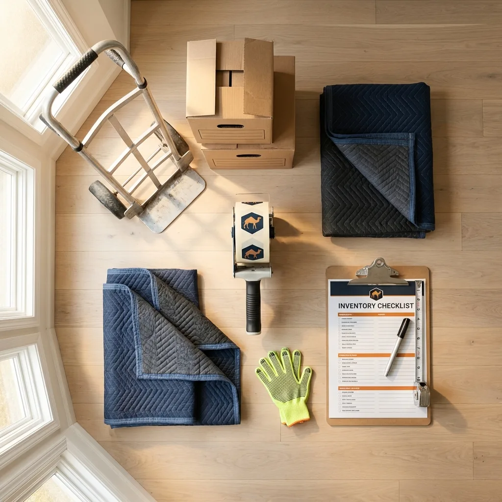 Professional moving supplies and packing materials layout for Chichester residential relocations
