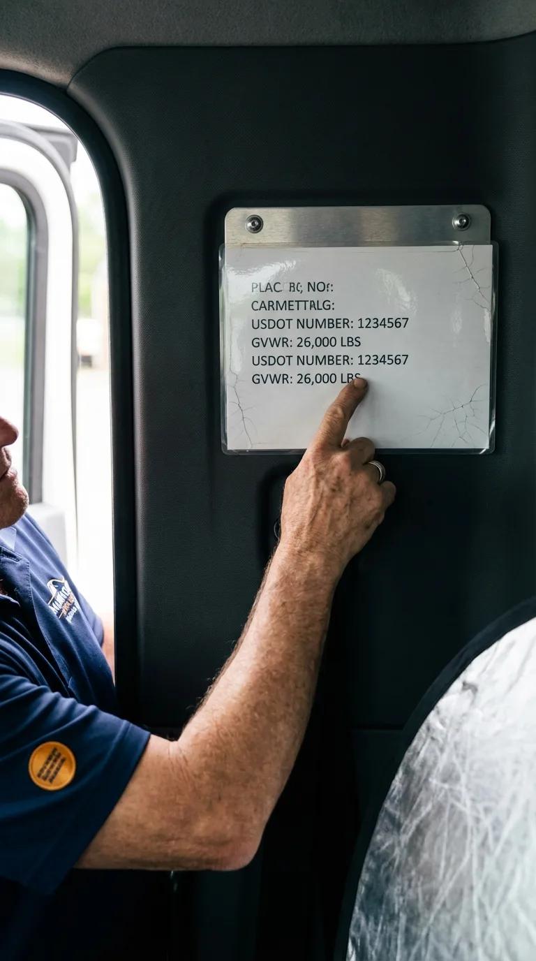 USDOT licensing placard verification in Chichester